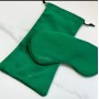 海藍之謎高級遮光舒適絲質眼罩連收納袋(瑪瑙綠色)